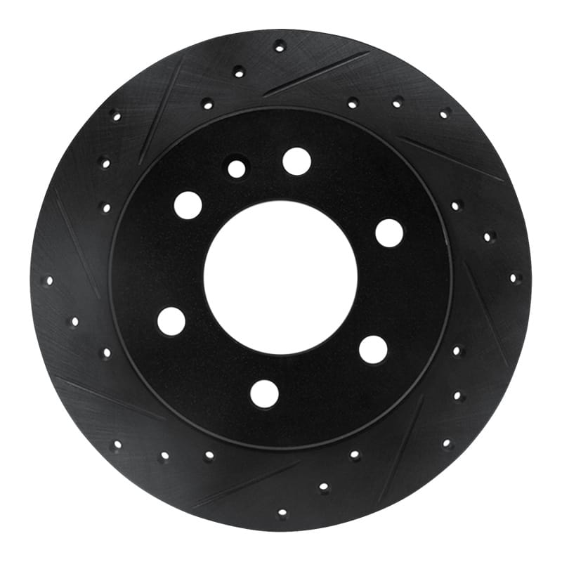 R1 Concepts — R1 Concepts Brake Rotor Drilled and Slotted Black
