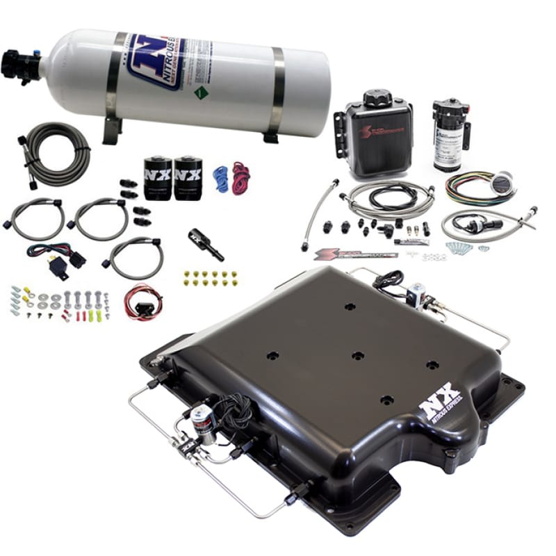 Nitrous Express — Hellcat Lid With Nitrous and Water/Methanol System (100-400HP) W/ 15LB Bottle
Nitrous and Water Methanol System