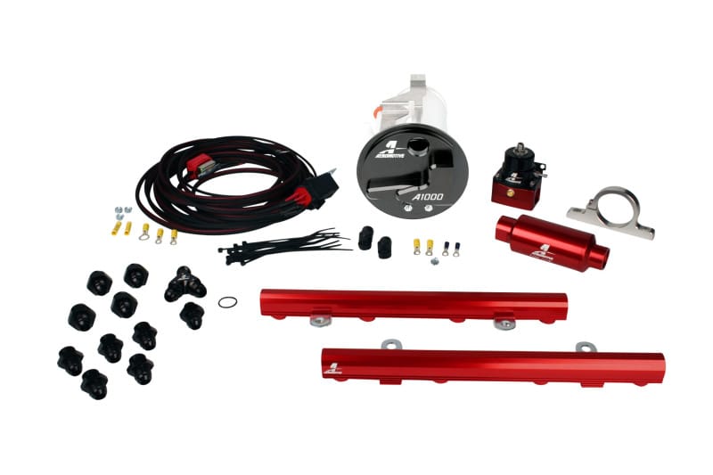 Aeromotive — 05-09 Mustang GT Stealth A1000 Race Fuel System with 5.0L 4-V Fuel Rails