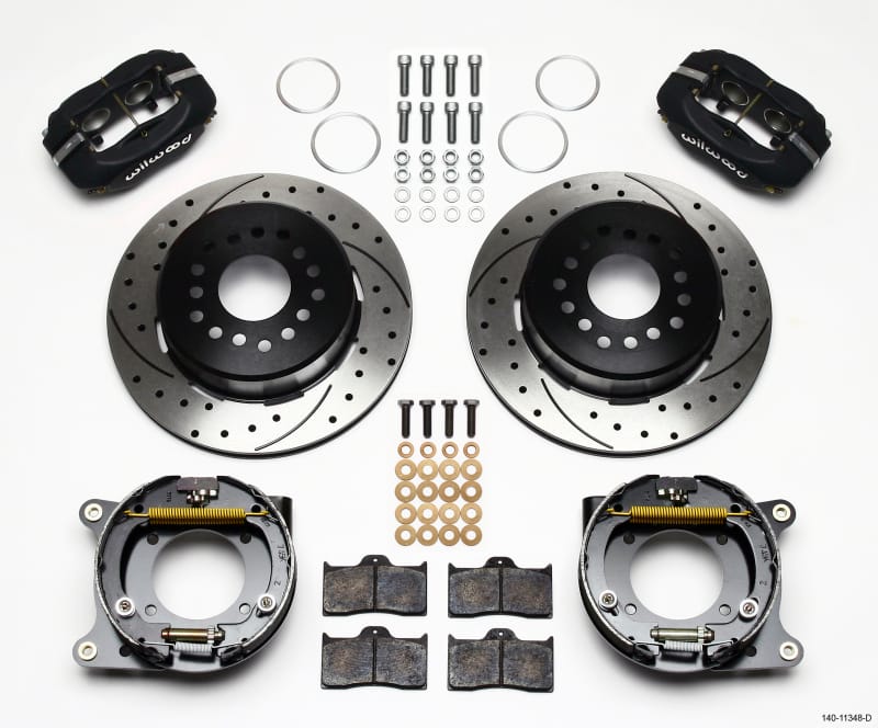 Wilwood — KIT,REAR,DISC/DRUM,55-57 CHEVY,2.34 OFFSET,1PC,SRP,BLACK POWDER COAT