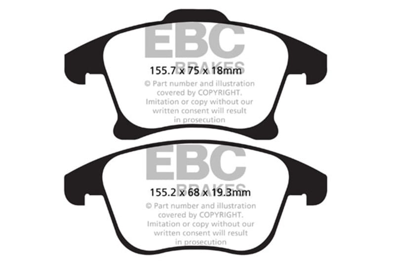 EBC — EBC 13+ Ford Fusion 1.6 Turbo Redstuff Front Brake Pads
Disc Brake Pad