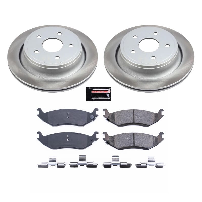 PowerStop — Semi-Coated Rotor and Low-Dust Ceramic Brake Pad Kit