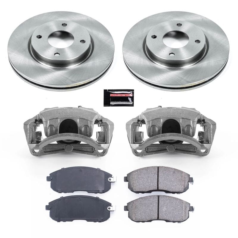 PowerStop — OE Stock Replacement Low-Dust Ceramic Brake Pad, Rotor and Caliper Kit