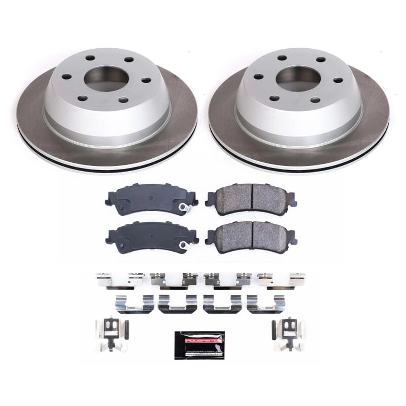PowerStop — Semi-Coated Rotor and Low-Dust Ceramic Brake Pad Kit