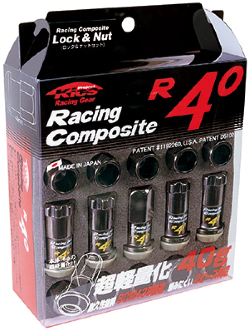 Project Kics — Project Kics 12x1.50 R40 Lug Nuts - Black (16+4 Locks)