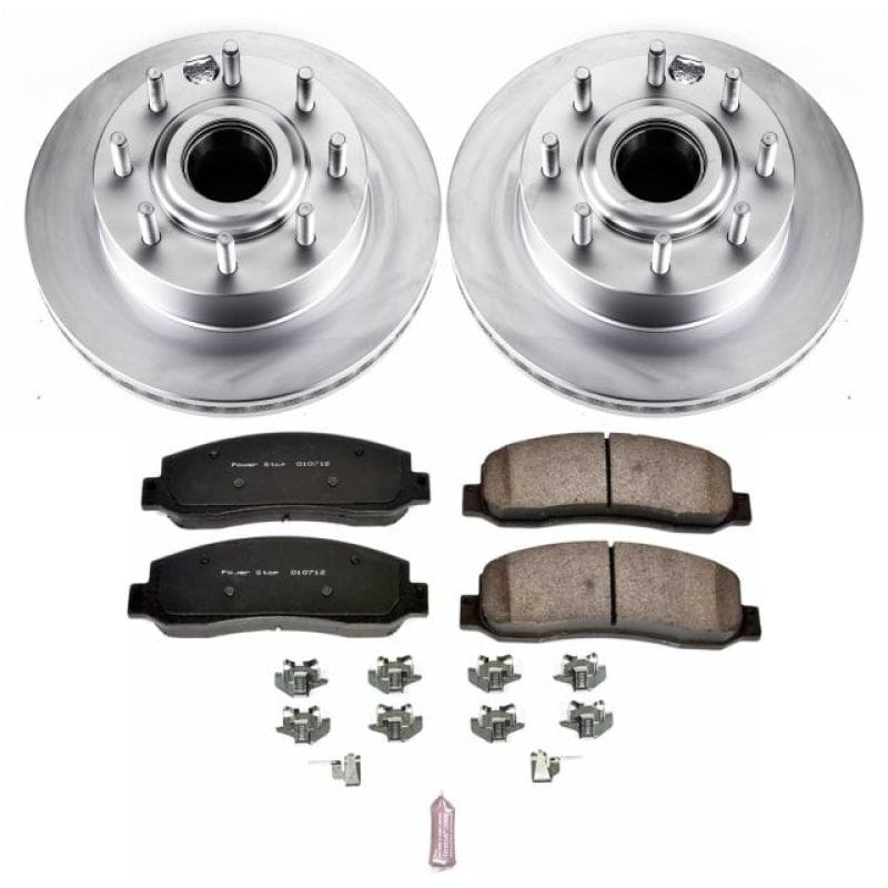 PowerStop — Genuine Geomet Coated Rotor and Low-Dust Ceramic Brake Pad Kit