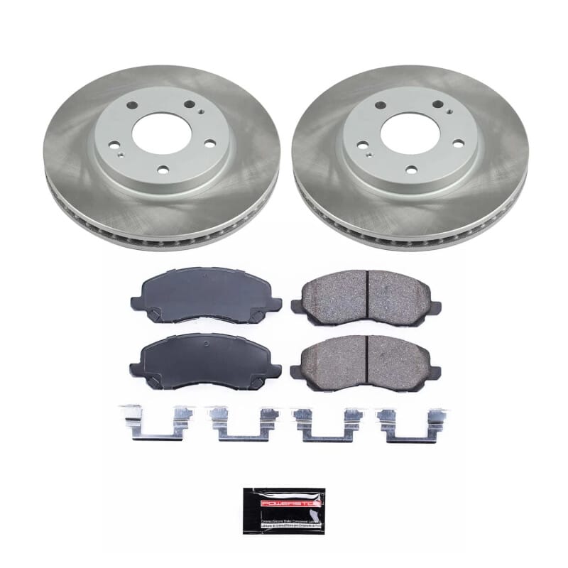 PowerStop — Semi-Coated Rotor and Low-Dust Ceramic Brake Pad Kit
