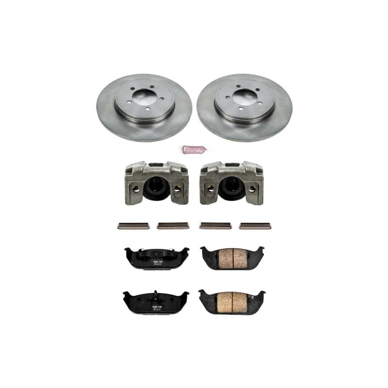PowerStop — OE Stock Replacement Low-Dust Ceramic Brake Pad, Rotor and Caliper Kit