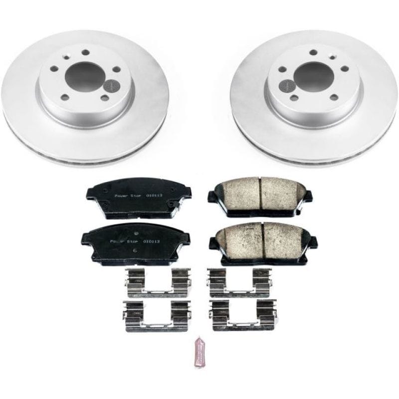 PowerStop — Genuine Geomet Coated Rotor and Low-Dust Ceramic Brake Pad Kit