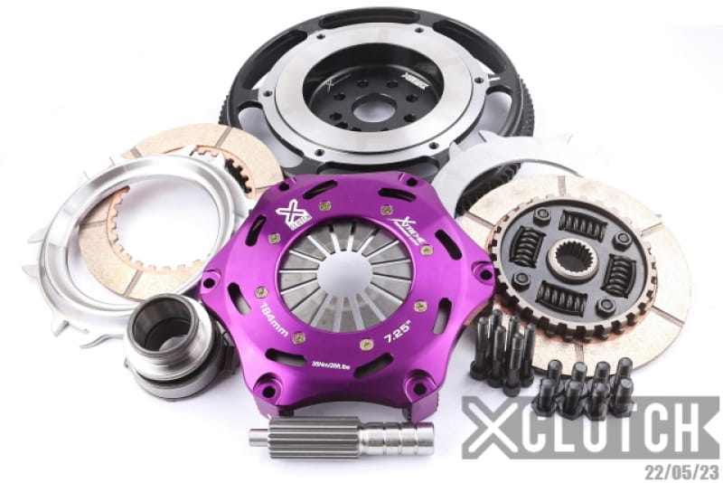 XCLUTCH — Clutch Kit Inc Chromoly Flywheel; 7  1/4" Twin Sprung Ceramic Clutch Discs