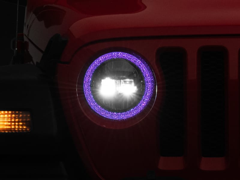 Raxiom — Axial Series 9-Inch LED Headlights with RGB Halo
Clear Lens