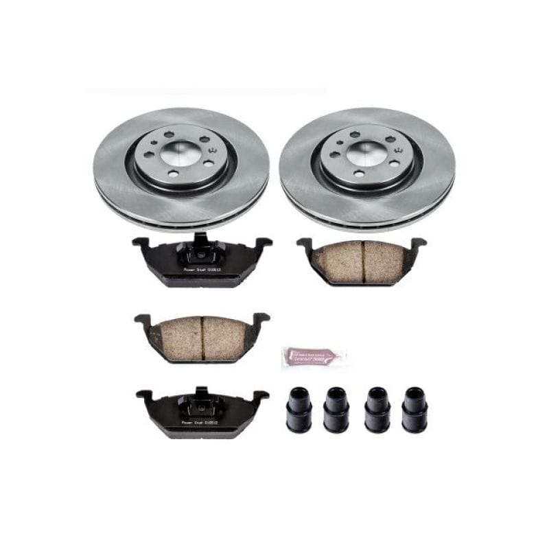 PowerStop — OE Stock Replacement Low-Dust Ceramic Brake Pad and Rotor Kit