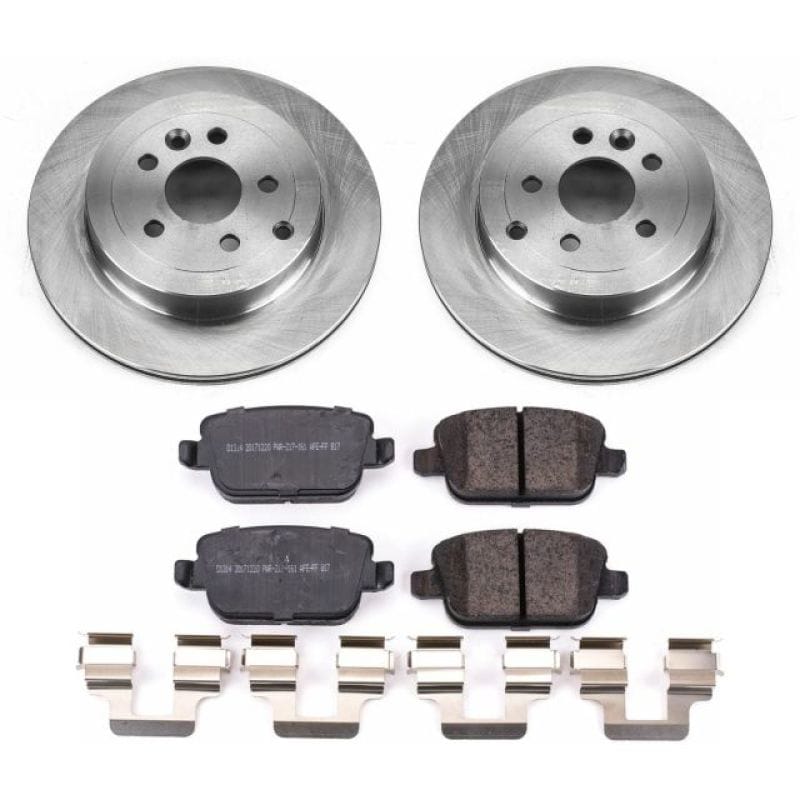 PowerStop — OE Stock Replacement Low-Dust Ceramic Brake Pad and Rotor Kit