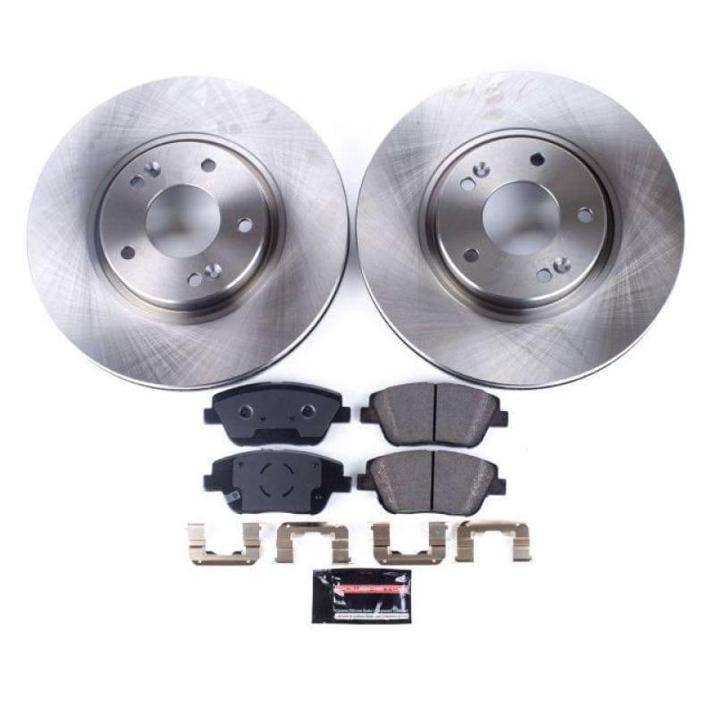 PowerStop — OE Stock Replacement Low-Dust Ceramic Brake Pad and Rotor Kit