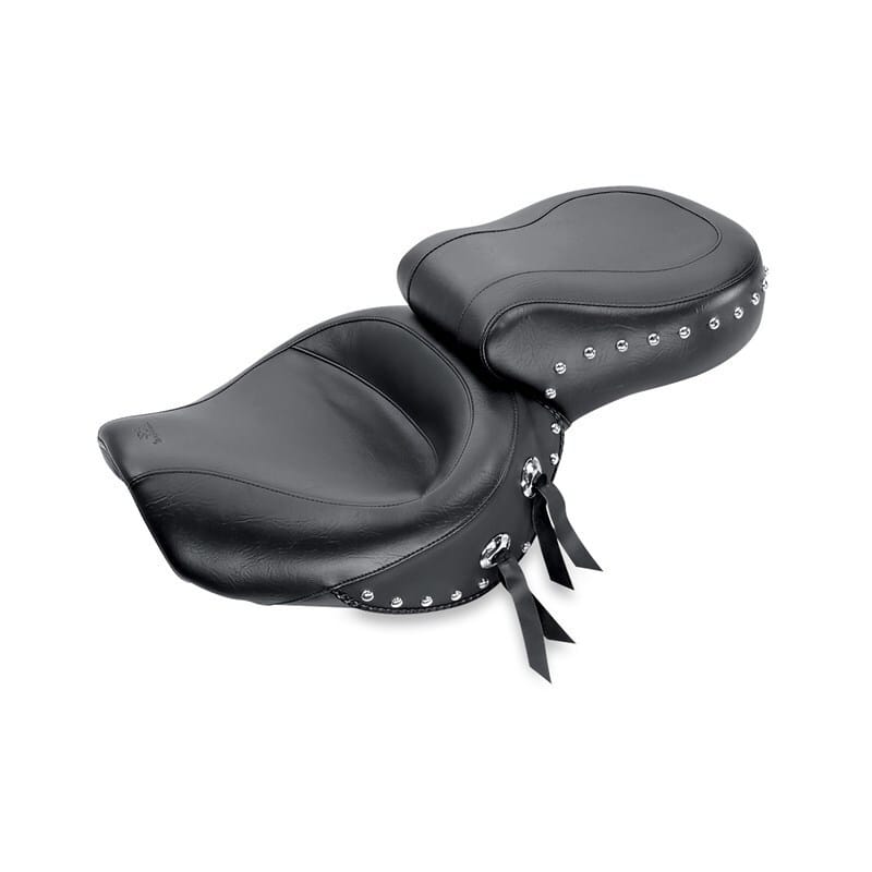 Mustang Motorcycle — Mustang 06-17 Harley Dyna Wide Touring 1PC Seat w/Studs - Black