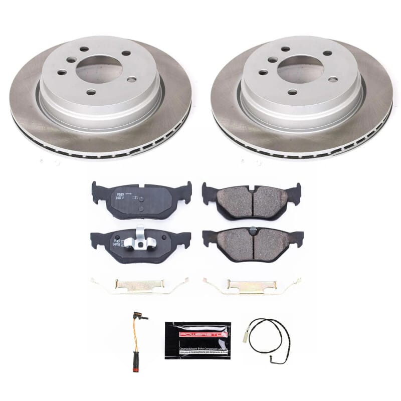 PowerStop — Semi-Coated Rotor and Low-Dust Ceramic Brake Pad Kit
