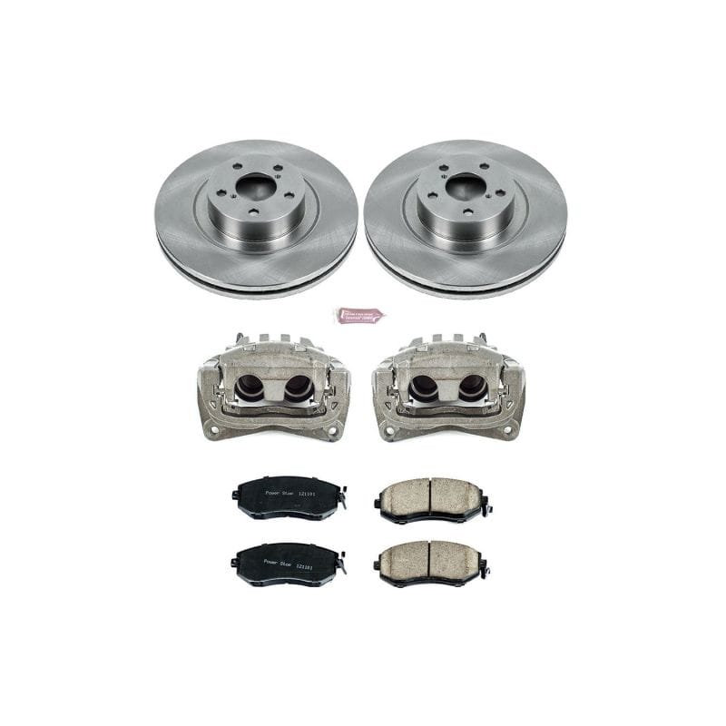PowerStop — OE Stock Replacement Low-Dust Ceramic Brake Pad, Rotor and Caliper Kit
