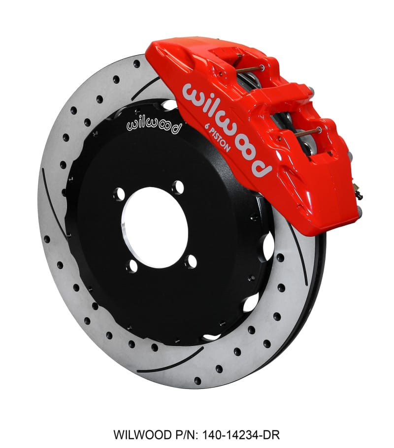 Wilwood — KIT,FRONT,MAZDA,MIATA,16-UP,DP6,12.88x .810 ROTOR,SRP,RED,W/LINES