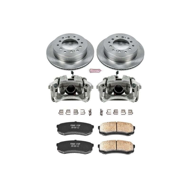 PowerStop — OE Stock Replacement Low-Dust Ceramic Brake Pad, Rotor and Caliper Kit