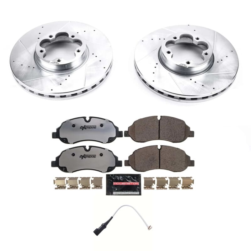 PowerStop — Z36 Truck and SUV Carbon-Fiber Ceramic Brake Pad and Drilled & Slotted Rotor Kit
