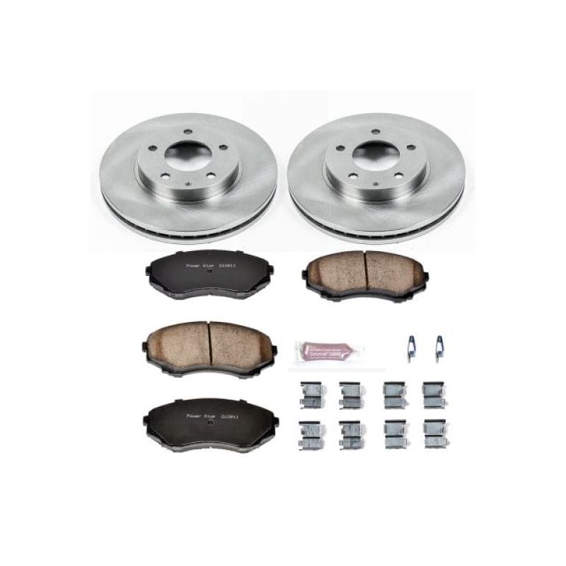 PowerStop — OE Stock Replacement Low-Dust Ceramic Brake Pad and Rotor Kit