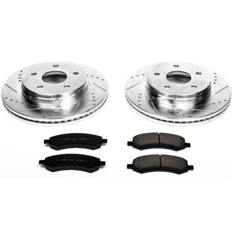 PowerStop — Z23 Daily Driver Carbon-Fiber Ceramic Brake Pad and Drilled & Slotted Rotor Kit