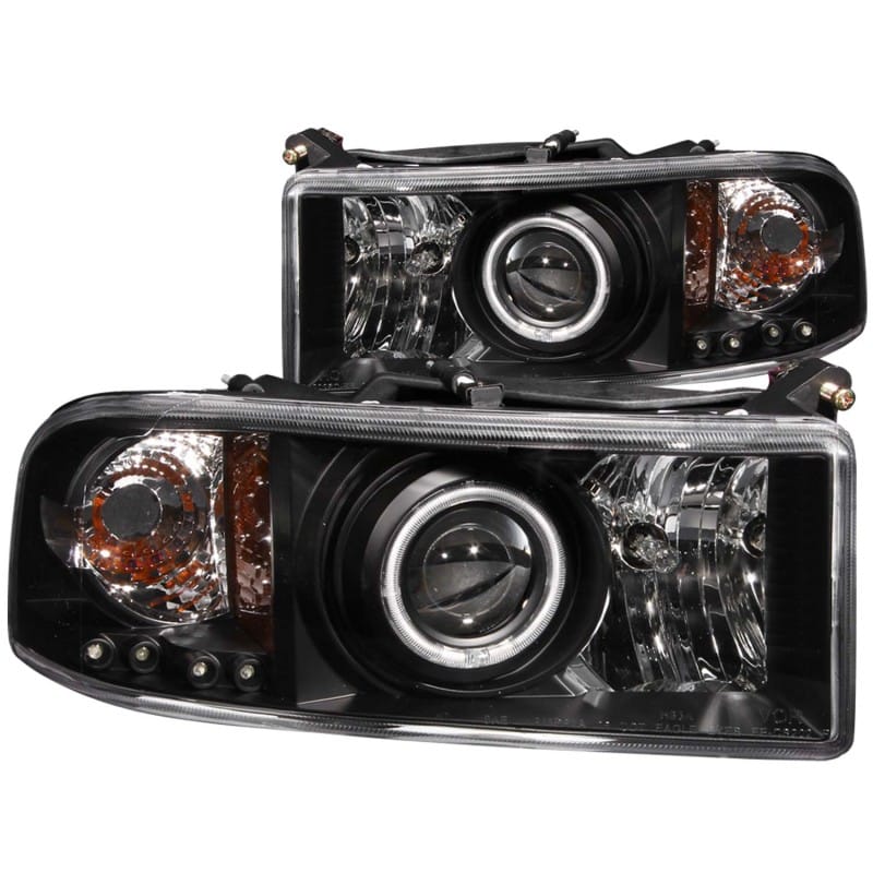 ANZO — ANZO 1994-2001 Dodge Ram Projector Headlights w/ Halo Black
Head Light Set
HdLtSet