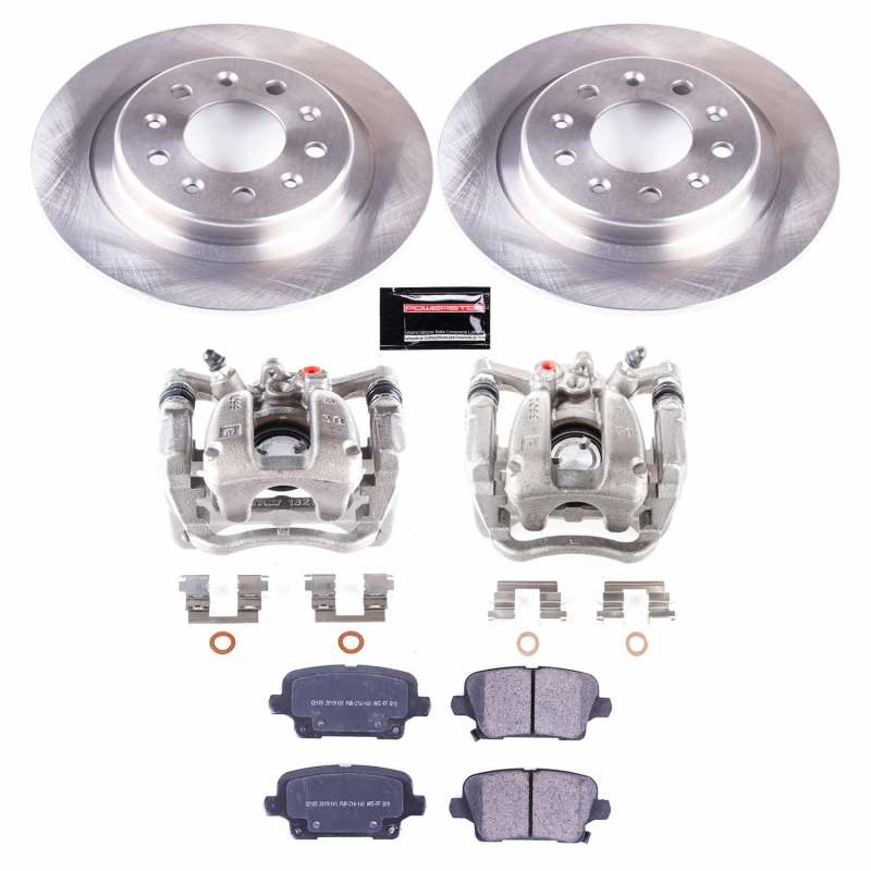 PowerStop — OE Stock Replacement Low-Dust Ceramic Brake Pad, Rotor and Caliper Kit