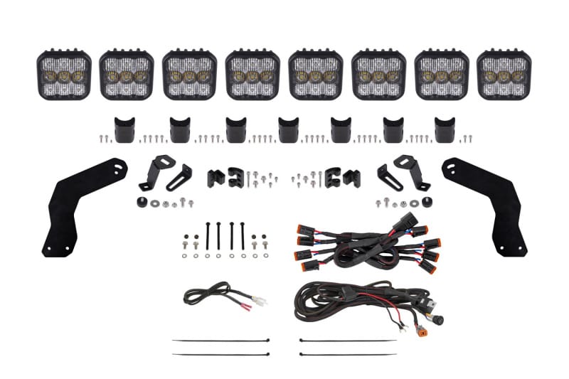 Diode Dynamics — Diode Dynamics 17-24 Can-Am Maverick X3 SS5 Pro CrossLink Roof Lightbar Kit - White Combo
