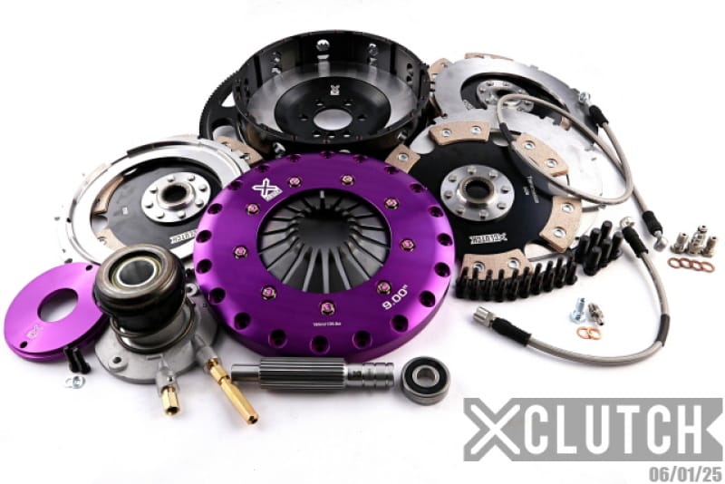 XCLUTCH — Clutch Kit Inc Chromoly Flywheel + HRB; 9" Triple Solid Ceramic Clutch Discs
