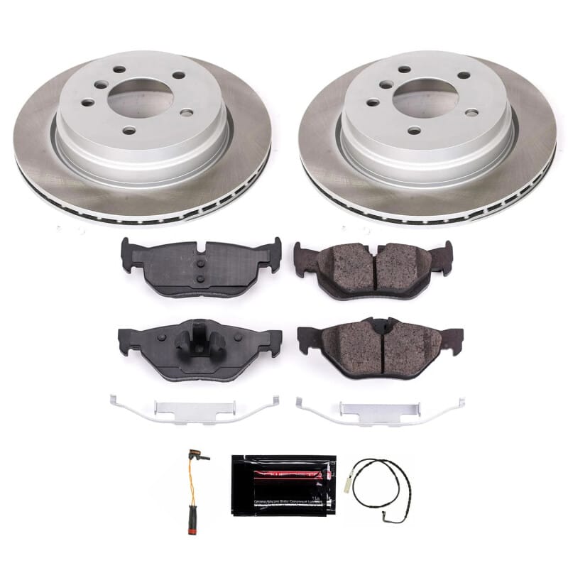 PowerStop — Semi-Coated Rotor and Low-Dust Ceramic Brake Pad Kit