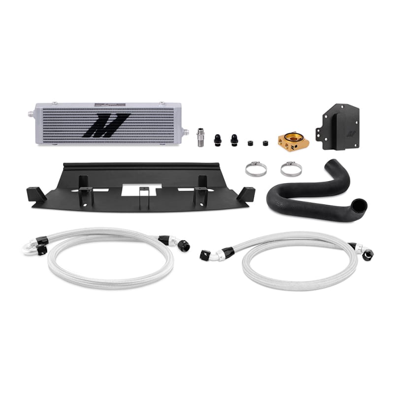 Mishimoto — Oil Cooler Kit, Silver, Thermostatic, fits Ford Mustang GT RHD 2018-2023