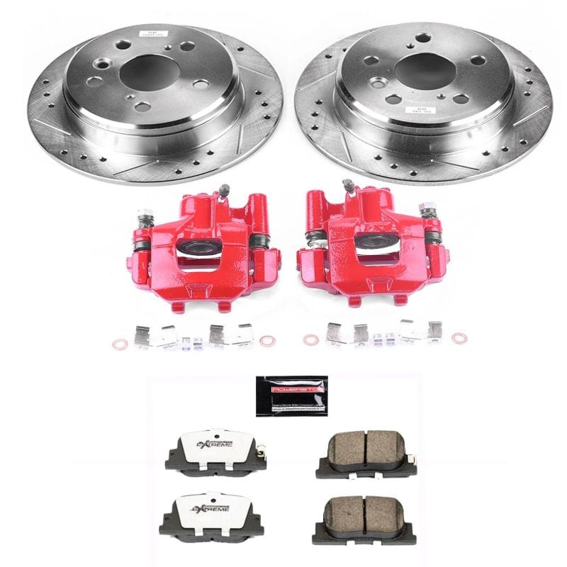 PowerStop — Z26 Street Performance Ceramic Brake Pad, Drilled Slotted Rotor, and Caliper Kit