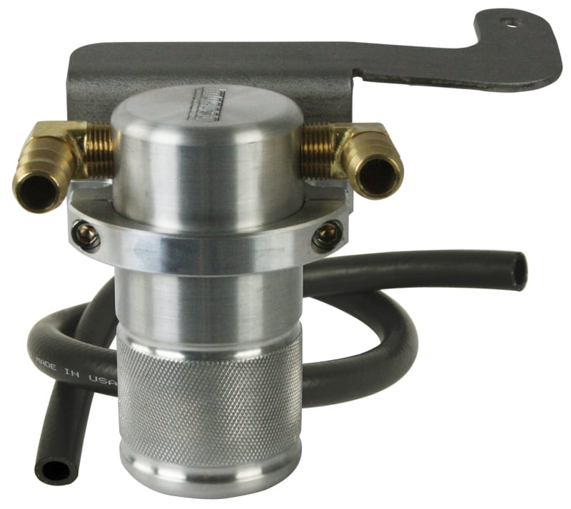 Moroso — Moroso 11-14 Ford Mustang GT (w/Roush Supercharger) Air/Oil Separator Catch Can - Billet Aluminum