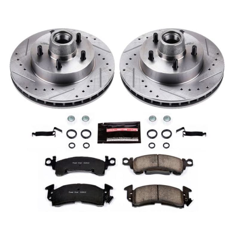 PowerStop — Z23 Daily Driver Carbon-Fiber Ceramic Brake Pad and Drilled & Slotted Rotor Kit