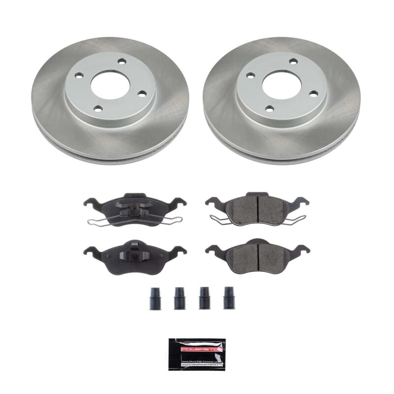 PowerStop — Semi-Coated Rotor and Low-Dust Ceramic Brake Pad Kit
