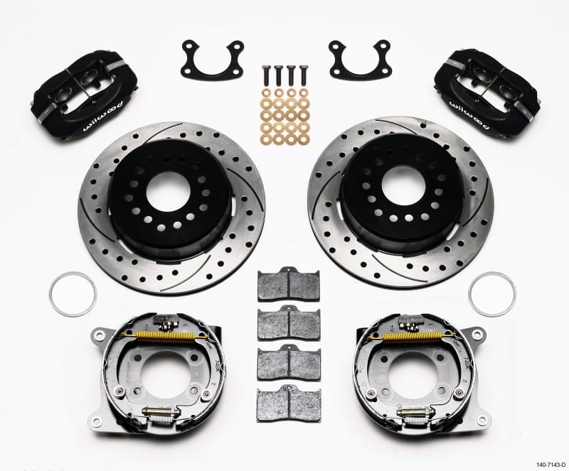 Wilwood — KIT,REAR,DISC/DRUM,SMALL FORD,2.66 OFFSET,1PC,SRP,BLACK POWDER COAT
