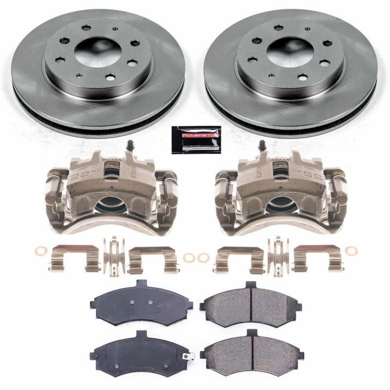 PowerStop — OE Stock Replacement Low-Dust Ceramic Brake Pad, Rotor and Caliper Kit