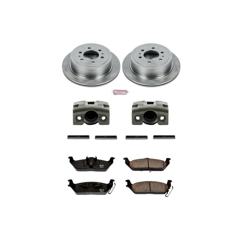 PowerStop — OE Stock Replacement Low-Dust Ceramic Brake Pad, Rotor and Caliper Kit