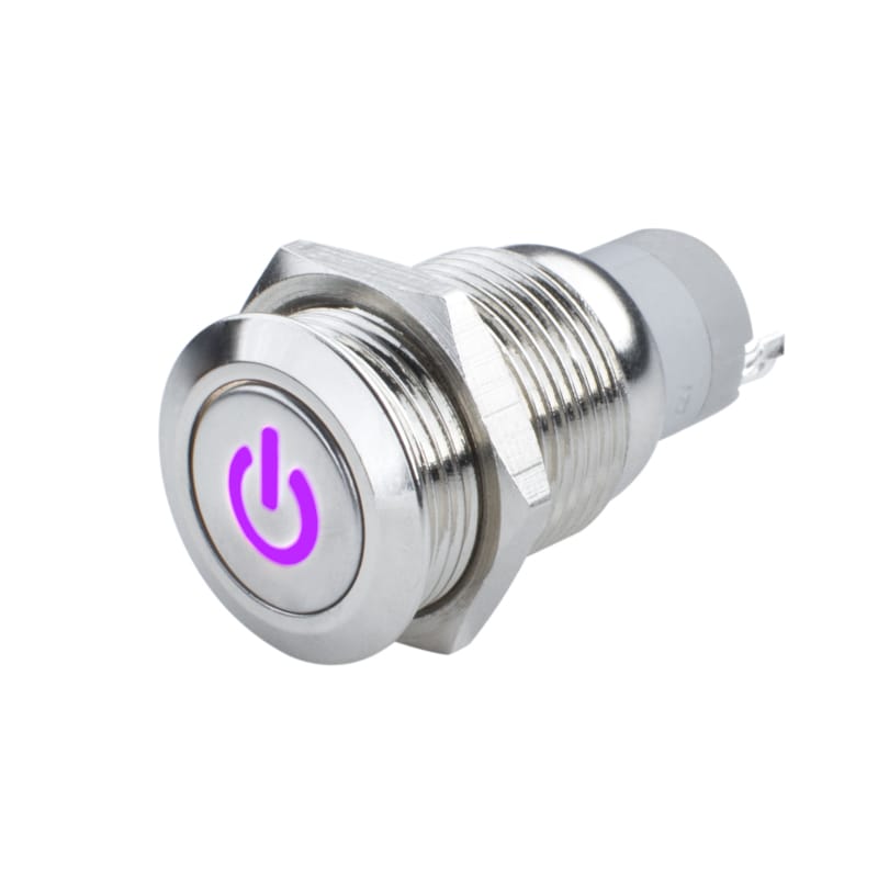 ORACLE Lighting — Oracle Pre-Wired Power Symbol Momentary Flush Mount LED Switch - UV/Purple
Switches
