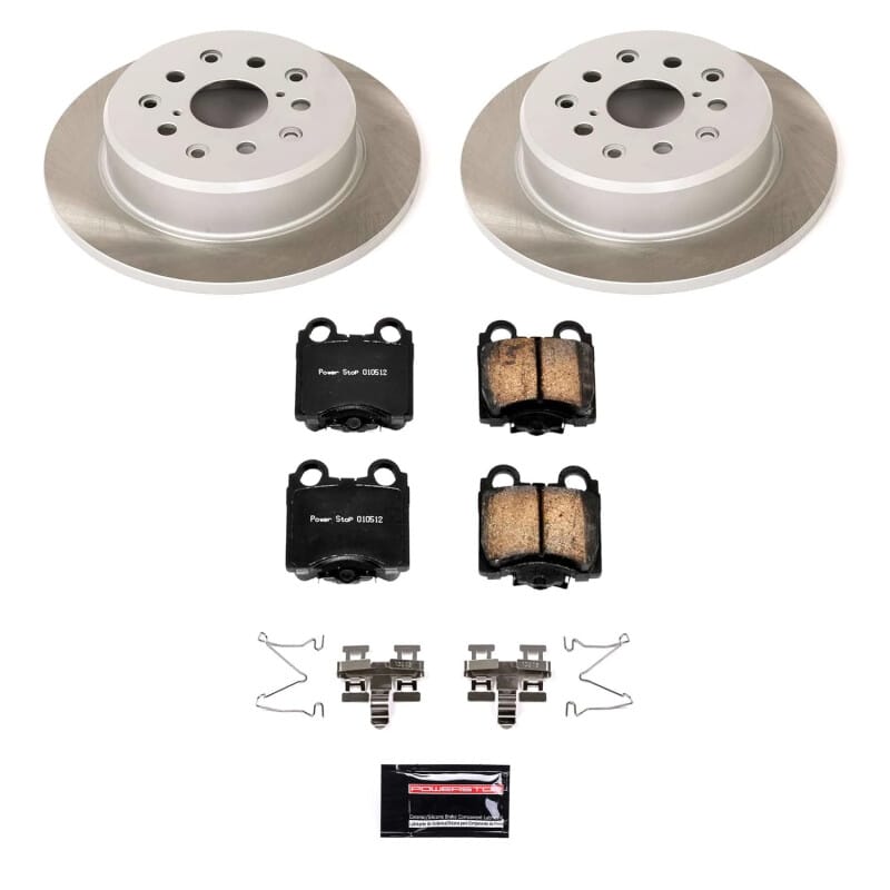 PowerStop — Semi-Coated Rotor and Low-Dust Ceramic Brake Pad Kit