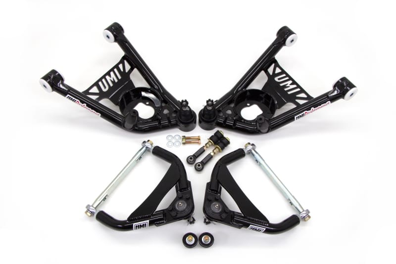 UMI Performance — 403256-3 - 64-72 GM A-Body Tubular Upper & Lower A-Arm Kit- Delrin Bushings