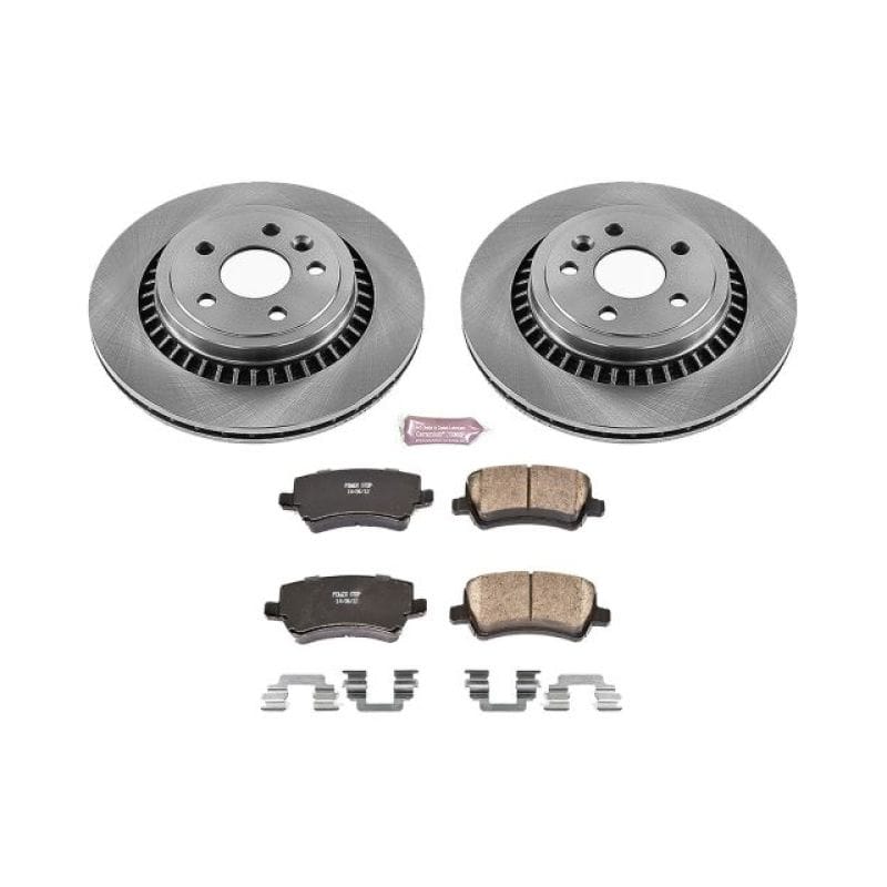 PowerStop — OE Stock Replacement Low-Dust Ceramic Brake Pad and Rotor Kit