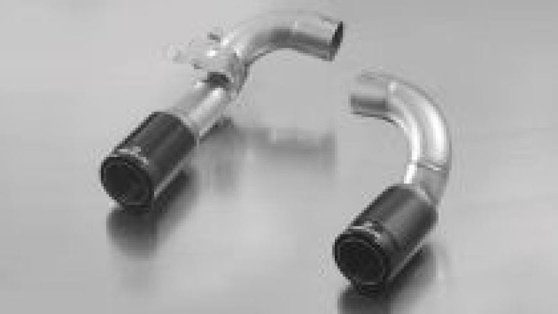 Remus — Remus 2012 BMW 3 Series F30/F31 84mm Dual Black Chrome Straight w/Carbon Insert Tail Pipe Set