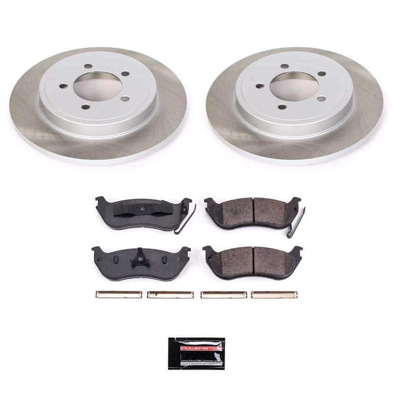 PowerStop — Semi-Coated Rotor and Low-Dust Ceramic Brake Pad Kit
