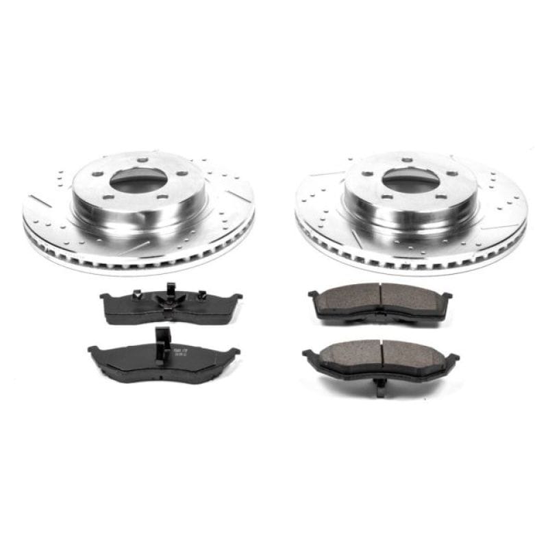 PowerStop — Z23 Daily Driver Carbon-Fiber Ceramic Brake Pad and Drilled & Slotted Rotor Kit
