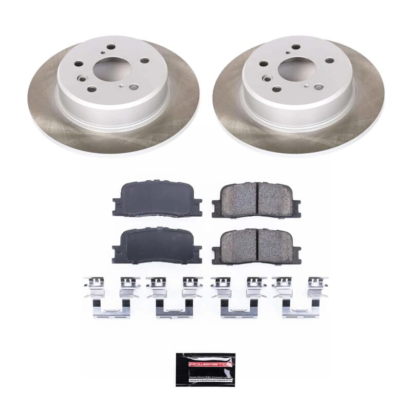 PowerStop — Semi-Coated Rotor and Low-Dust Ceramic Brake Pad Kit
