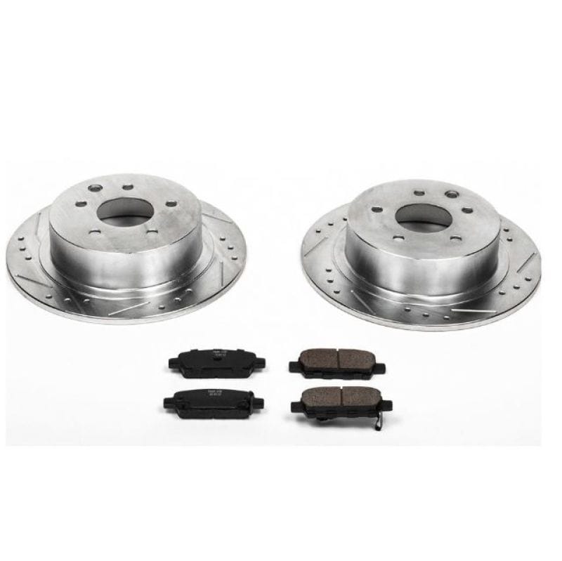 PowerStop — Z23 Daily Driver Carbon-Fiber Ceramic Brake Pad and Drilled & Slotted Rotor Kit