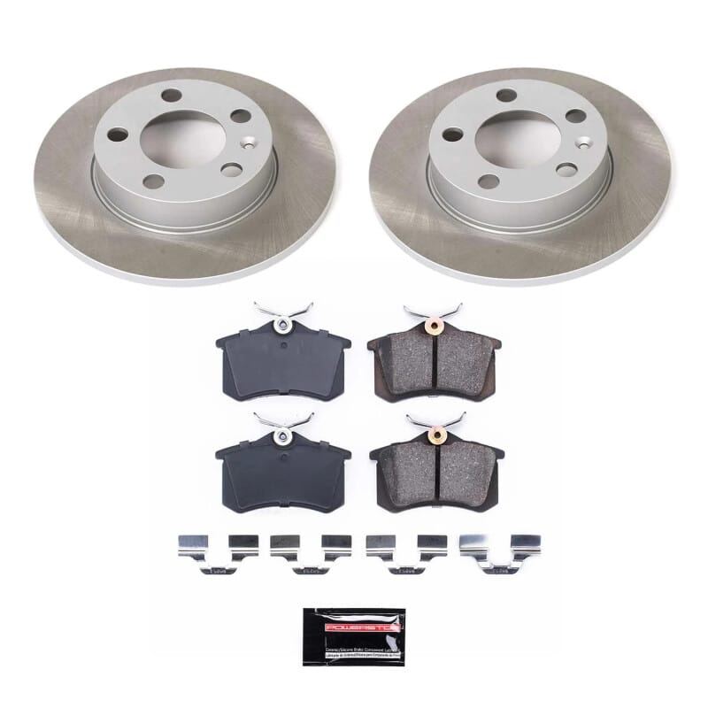 PowerStop — Semi-Coated Rotor and Low-Dust Ceramic Brake Pad Kit