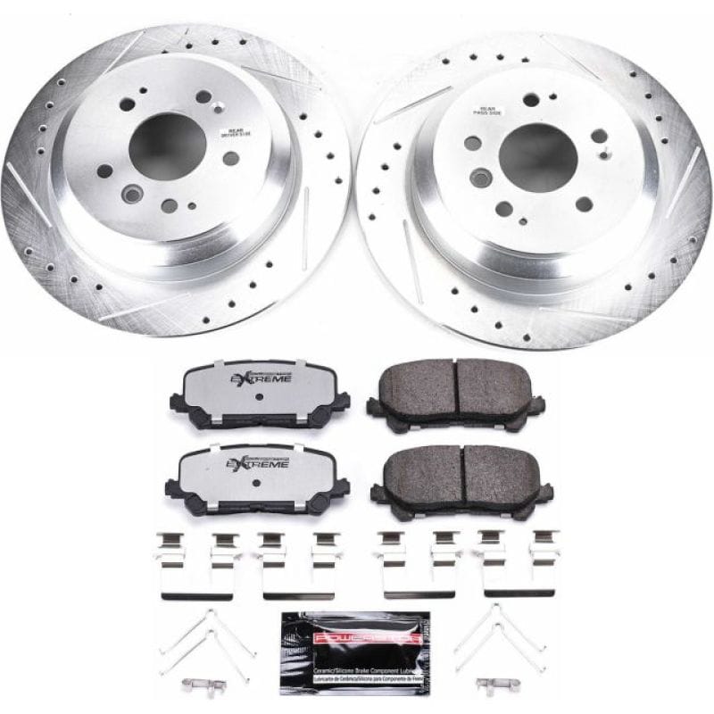PowerStop — Z36 Truck and SUV Carbon-Fiber Ceramic Brake Pad and Drilled & Slotted Rotor Kit